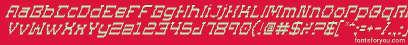 フォントSupgoi – 赤い背景に緑の文字