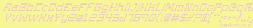 Supgoi Font – Pink Fonts on Yellow Background