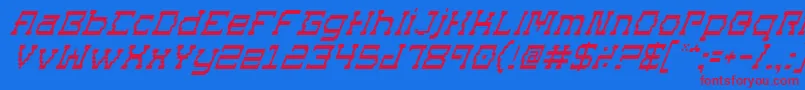 Supgoi Font – Red Fonts on Blue Background