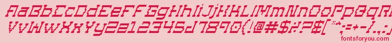 フォントSupgoi – ピンクの背景に赤い文字