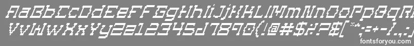 フォントSupgoi – 灰色の背景に白い文字