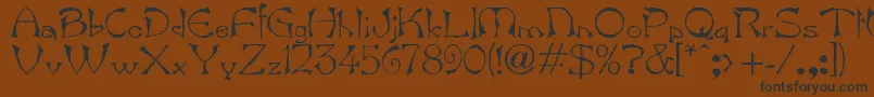BartNormal Font – Black Fonts on Brown Background