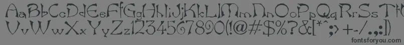 BartNormal Font – Black Fonts on Gray Background