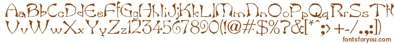 BartNormal Font – Brown Fonts on White Background