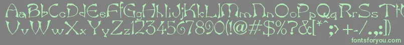 BartNormal Font – Green Fonts on Gray Background