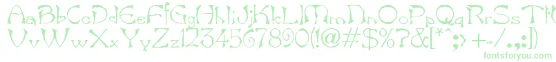 BartNormal Font – Green Fonts on White Background