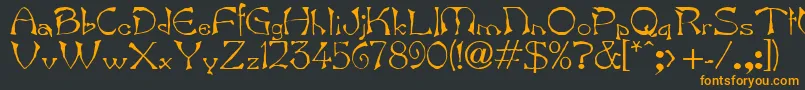 Police BartNormal – polices orange sur fond noir