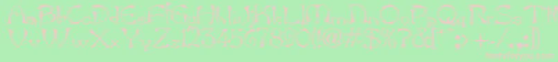 BartNormal-Schriftart – Rosa Schriften auf grünem Hintergrund