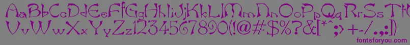 BartNormal Font – Purple Fonts on Gray Background