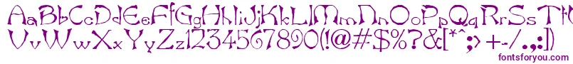 BartNormal Font – Purple Fonts on White Background