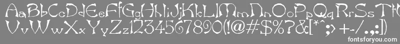 BartNormal Font – White Fonts on Gray Background