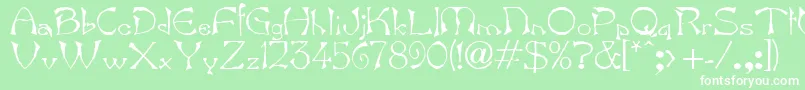 BartNormal Font – White Fonts on Green Background