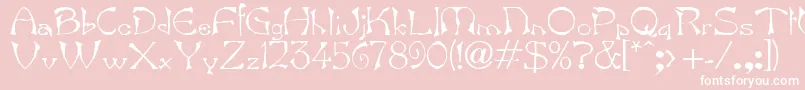 BartNormal Font – White Fonts on Pink Background