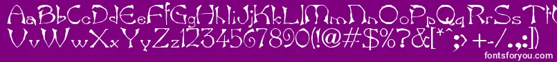 BartNormal Font – White Fonts on Purple Background