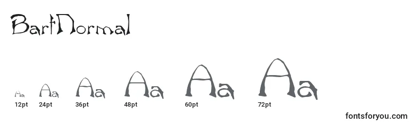 BartNormal Font Sizes