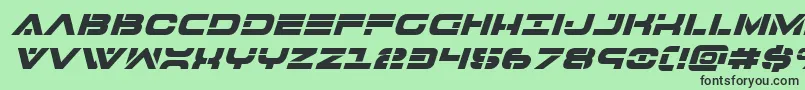 7thserviceboldital Font – Black Fonts on Green Background