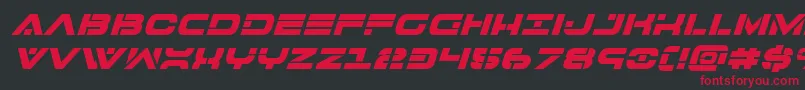 7thserviceboldital Font – Red Fonts on Black Background