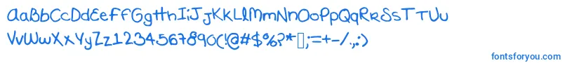 フォントMarijolover – 青いフォント