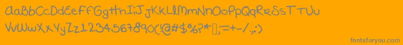 Marijolover Font – Gray Fonts on Orange Background