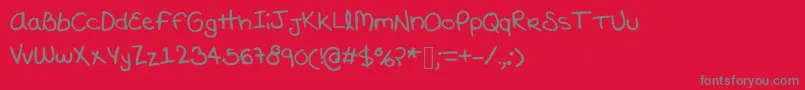 Marijolover Font – Gray Fonts on Red Background