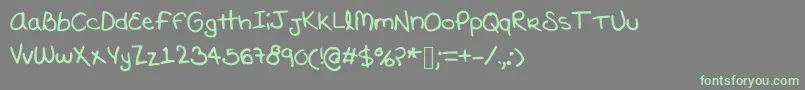 Marijolover Font – Green Fonts on Gray Background