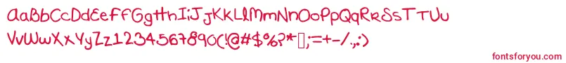 Marijolover Font – Red Fonts on White Background