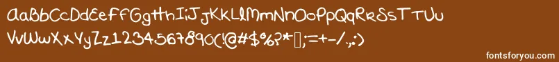 Marijolover Font – White Fonts on Brown Background