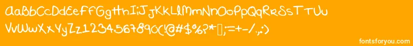 Marijolover Font – White Fonts on Orange Background