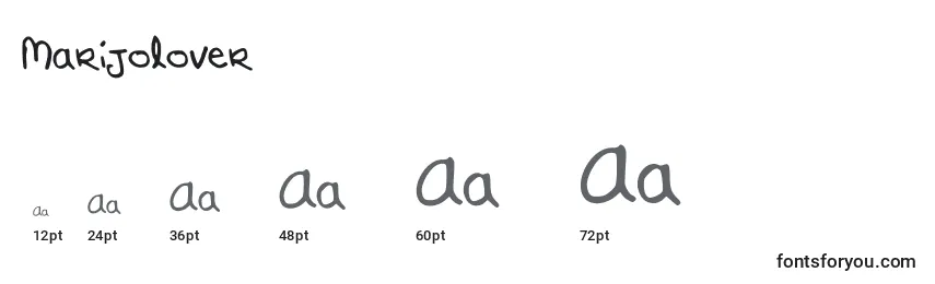 Размеры шрифта Marijolover