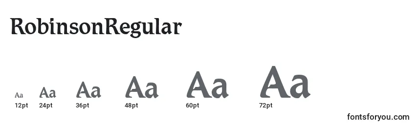 RobinsonRegular Font Sizes