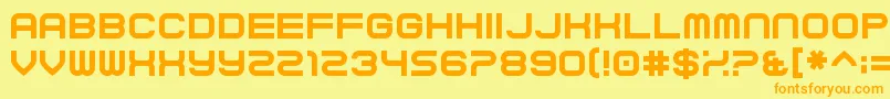 Czcionka Curvert – pomarańczowe czcionki na żółtym tle