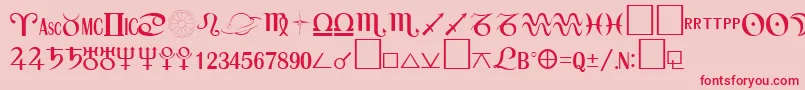 AudreenRegular Font – Red Fonts on Pink Background