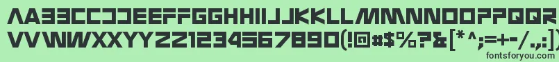 NasalizationgalaxyRegular Font – Black Fonts on Green Background