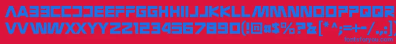 NasalizationgalaxyRegular Font – Blue Fonts on Red Background