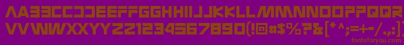 NasalizationgalaxyRegular Font – Brown Fonts on Purple Background