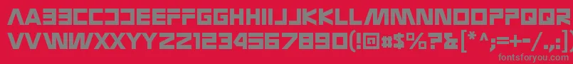 NasalizationgalaxyRegular Font – Gray Fonts on Red Background