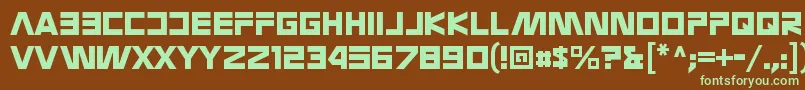 NasalizationgalaxyRegular Font – Green Fonts on Brown Background