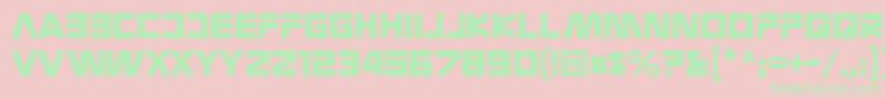 NasalizationgalaxyRegular Font – Green Fonts on Pink Background