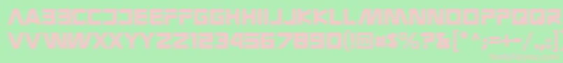 NasalizationgalaxyRegular Font – Pink Fonts on Green Background