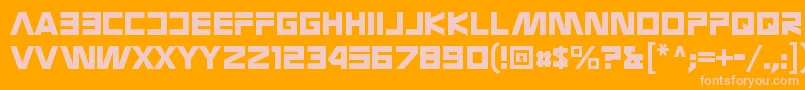 NasalizationgalaxyRegular Font – Pink Fonts on Orange Background