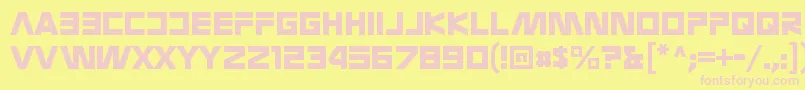 NasalizationgalaxyRegular Font – Pink Fonts on Yellow Background