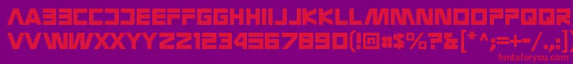 NasalizationgalaxyRegular Font – Red Fonts on Purple Background