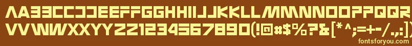 NasalizationgalaxyRegular Font – Yellow Fonts on Brown Background