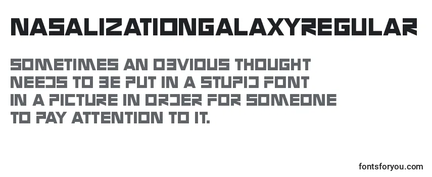 NasalizationgalaxyRegular Font