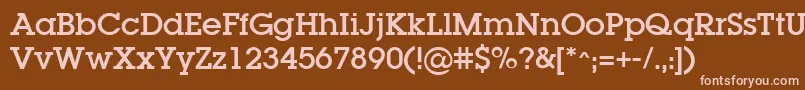 Luga Font – Pink Fonts on Brown Background