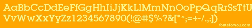 Luga Font – Yellow Fonts on Orange Background