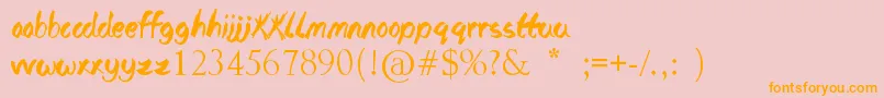 TheLostPaintings Font – Orange Fonts on Pink Background