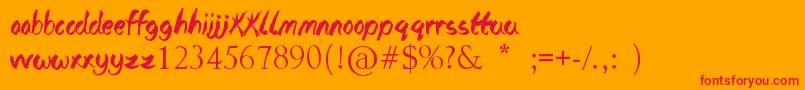 TheLostPaintings Font – Red Fonts on Orange Background