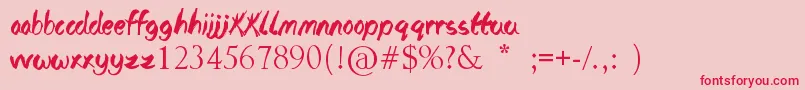 TheLostPaintings Font – Red Fonts on Pink Background
