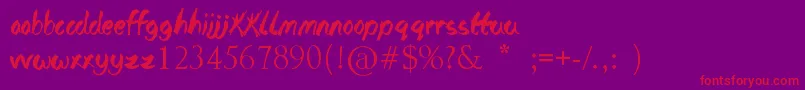 TheLostPaintings Font – Red Fonts on Purple Background